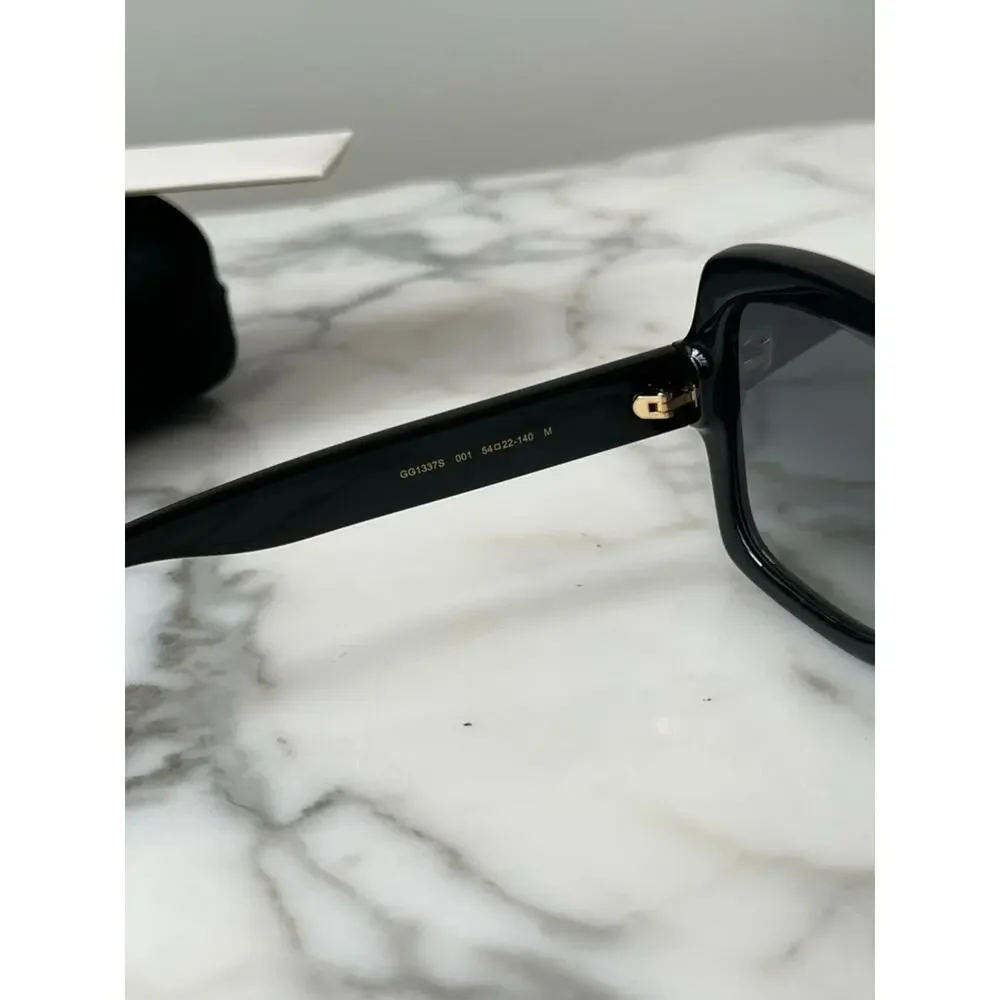 NEW GUCCI GG1337S Black Polarized Square Sunglasses